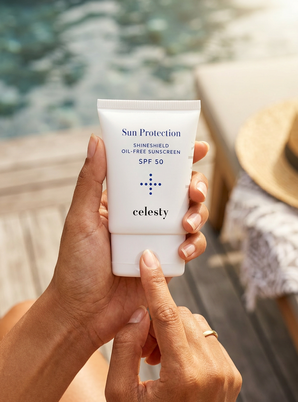 ShineShield Oil-Free Sunscreen SPF 50 – Hydrates & Protects Skin