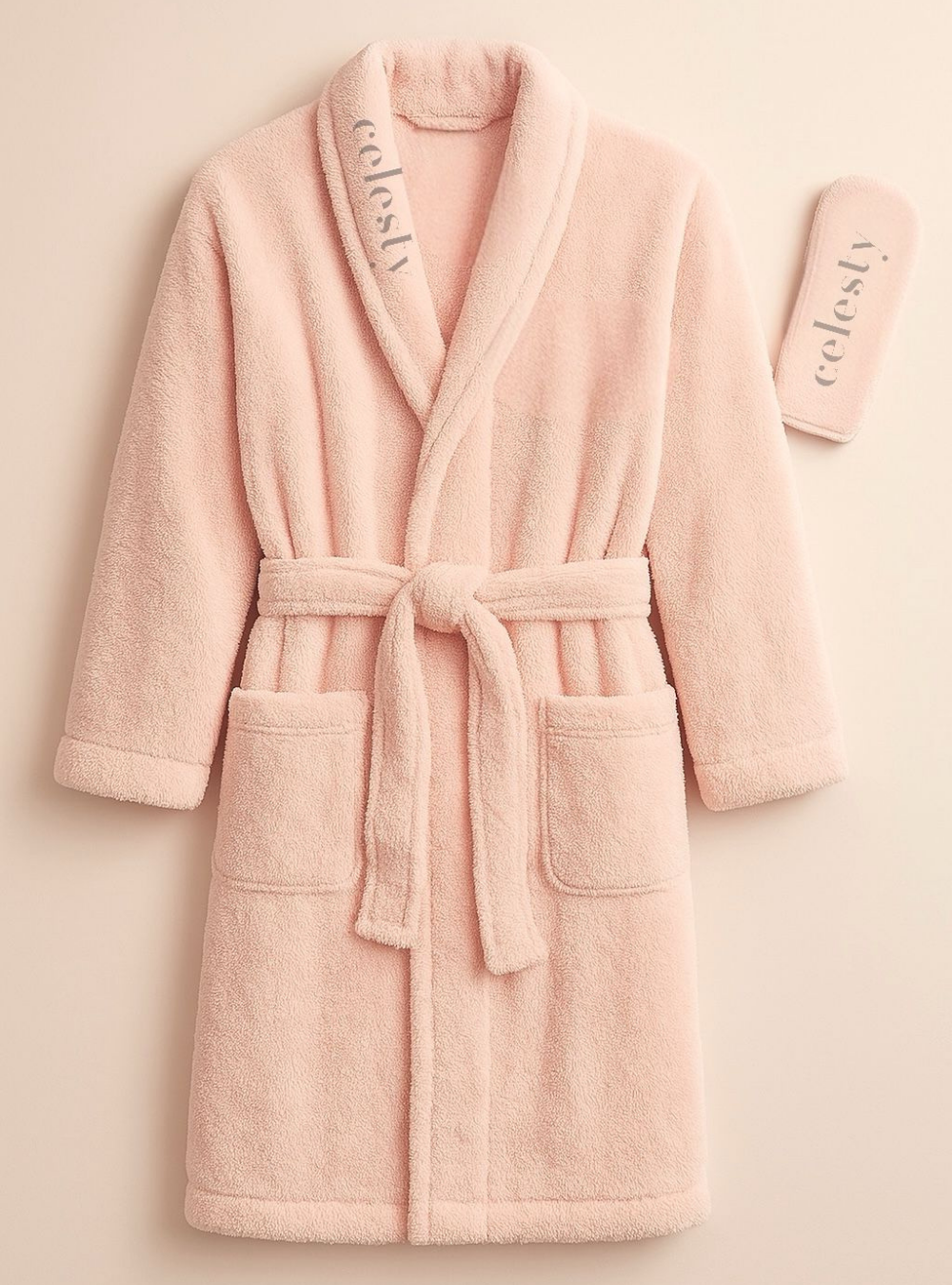 Celesty Luxe Spa Set – Pink Robe & Headband