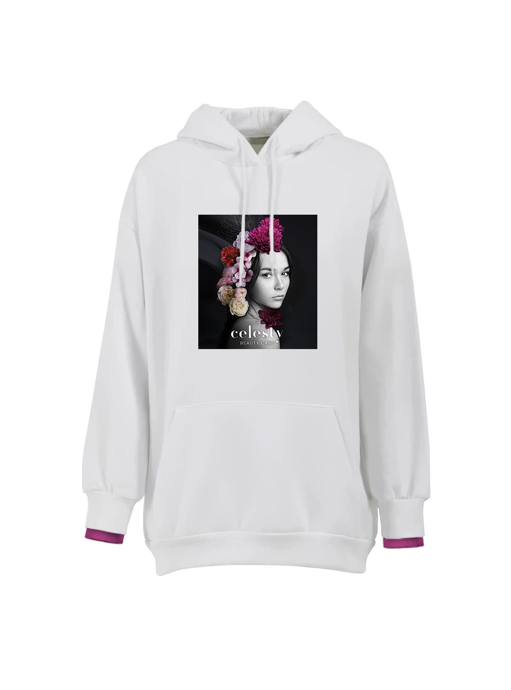 Celesty Floral Portrait Hoodie