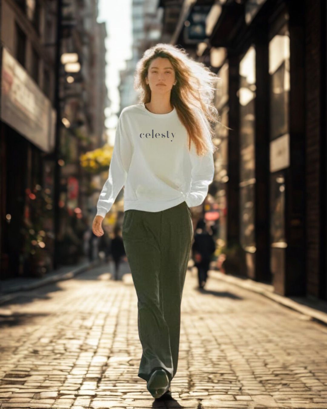 Sweat-shirt à col rond