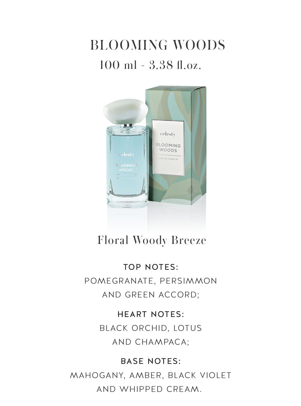 BLOOMING WOODS EDP - Lush floral scent with orchid and amber – Celesty