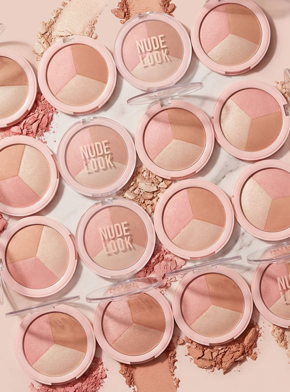 Nude Look Baked Trio Face Powder