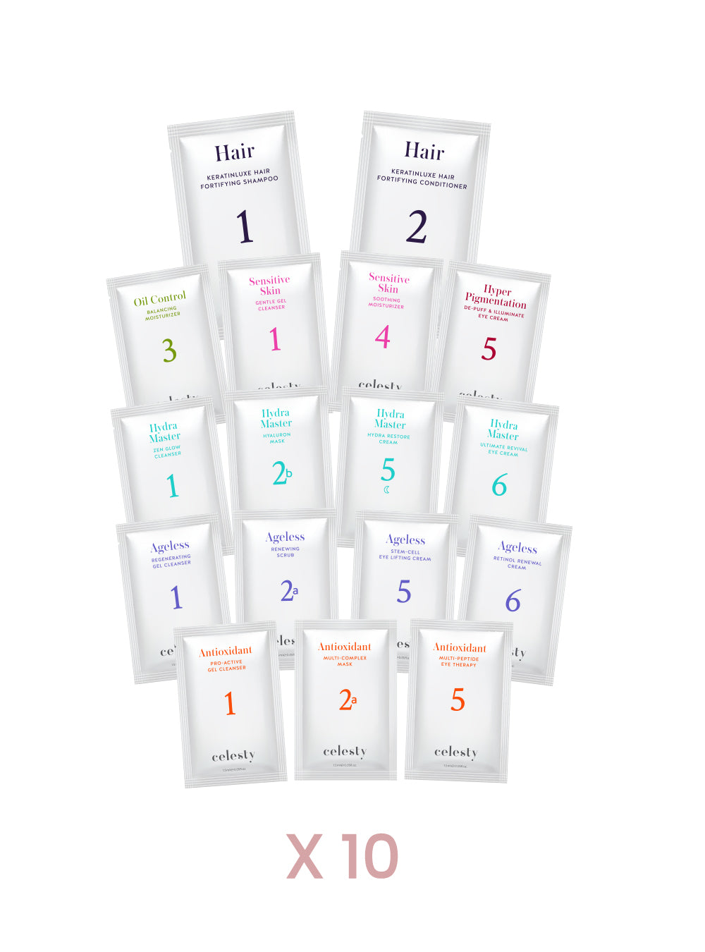 10 Pack of Skin Care Samples 17pcs
