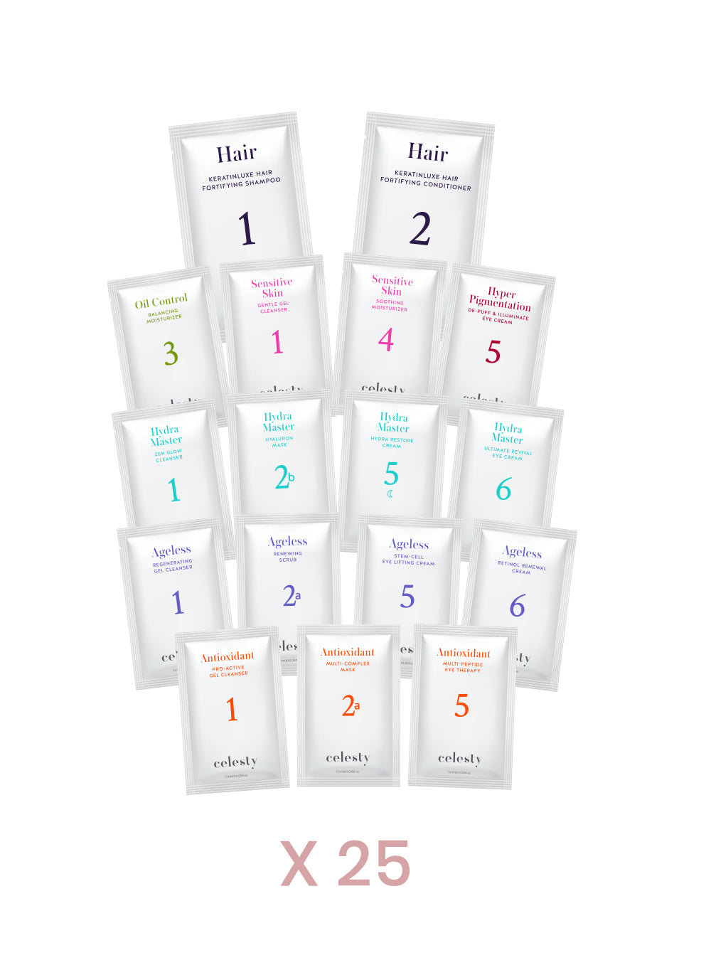 25 Pack of Skin Care Samples 17pcs